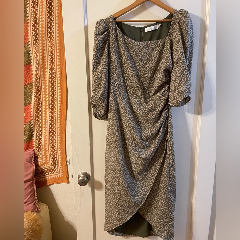 Meadow Print Rouged Dress